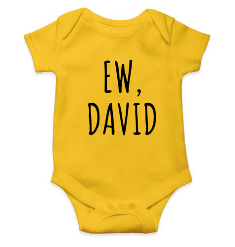 Schitts Creek EW David Kids Romper For Baby Boy/Girl-Yellow-Ektarfa.online