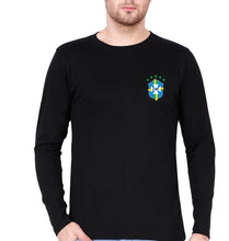 Load image into Gallery viewer, Brazil Football Full Sleeves T-Shirt for Men-Black-Ektarfa.online
