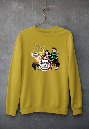 Demon Slayer Unisex Sweatshirt for Men/Women-Mustard Yellow-Ektarfa.online