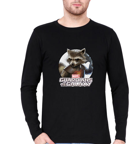 Rocket Raccoon Full Sleeves T-Shirt for Men-Black-Ektarfa.online