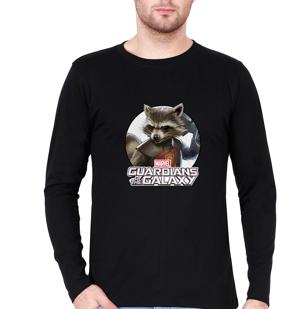Rocket Raccoon Full Sleeves T-Shirt for Men-Black-Ektarfa.online