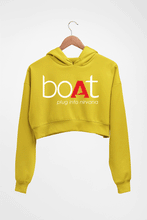 Load image into Gallery viewer, Boat Crop HOODIE FOR WOMEN-Mustard Yellow-Ektarfa.online
