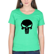 Load image into Gallery viewer, Punisher T-Shirt for Women-Flag Green-Ektarfa.online
