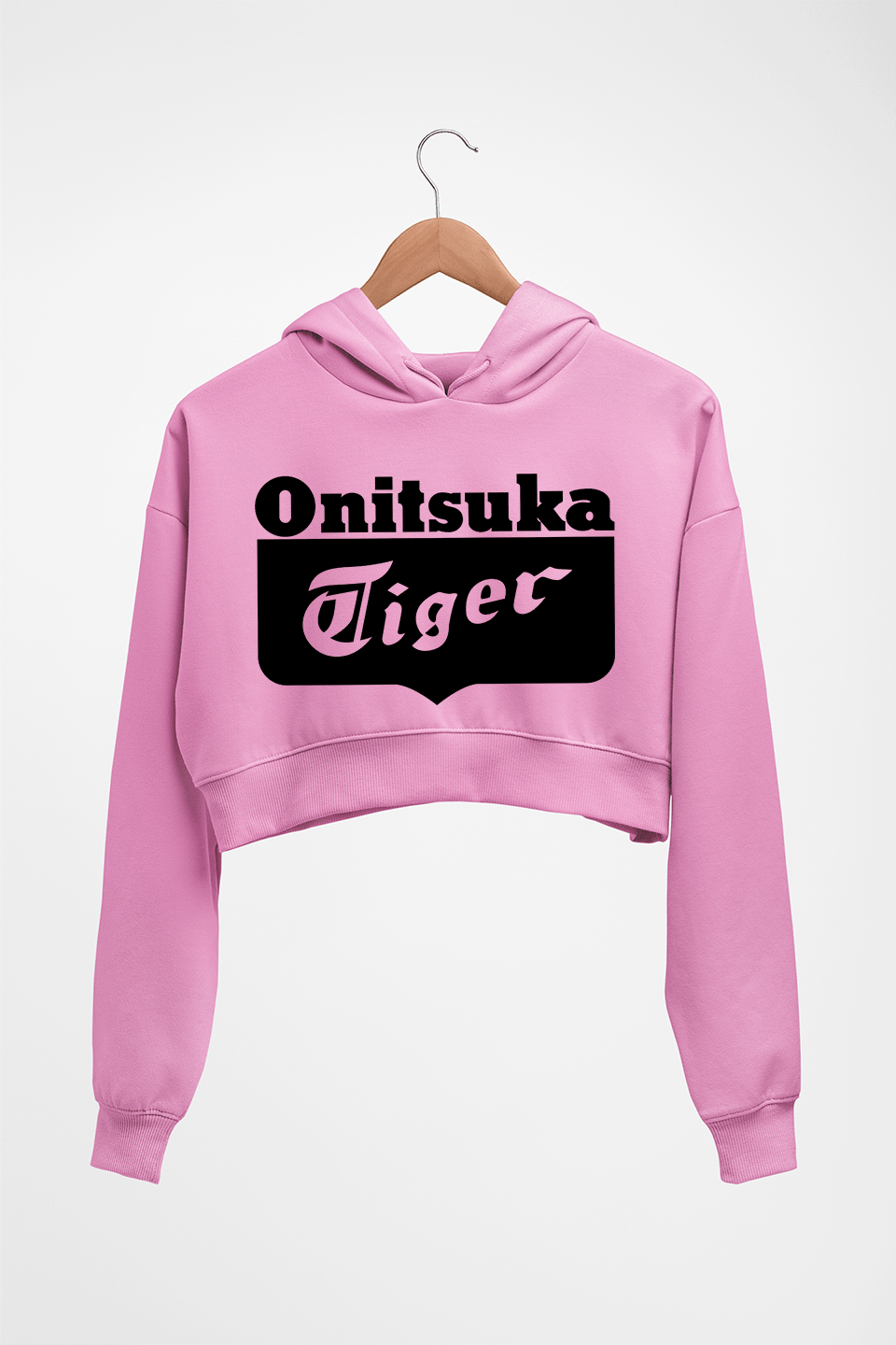 Onitsuka Tiger Crop HOODIE FOR WOMEN-Light Baby Pink-Ektarfa.online