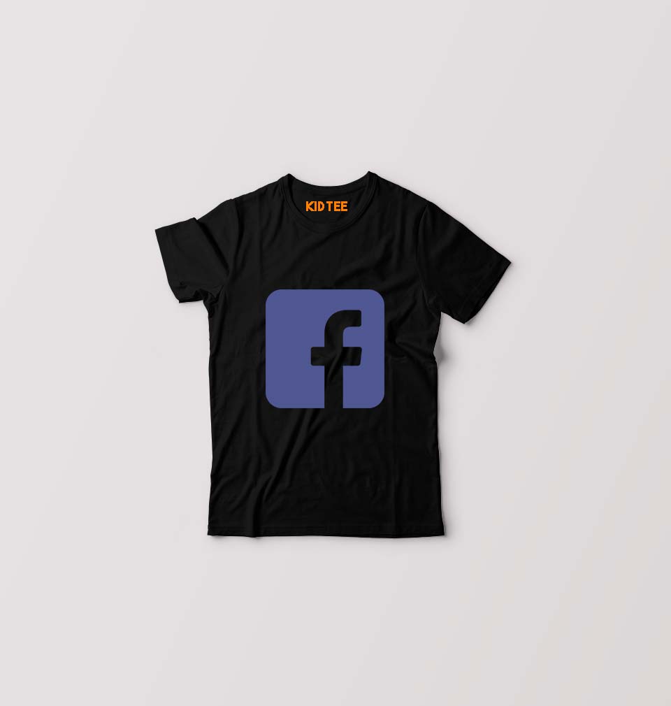 Facebook Kids T-Shirt for Boy/Girl-Black-Ektarfa.online