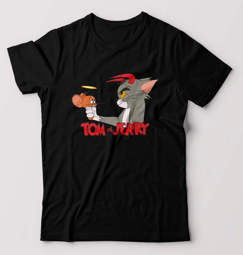 Tom and Jerry T-Shirt for Men-Black-Ektarfa.online