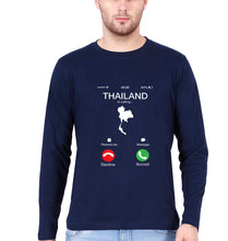 Load image into Gallery viewer, Thailand Calling Full Sleeves T-Shirt for Men-Navy Blue-Ektarfa.online
