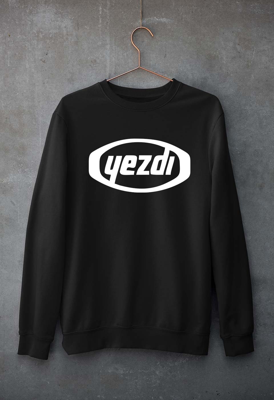 Yezdi Unisex Sweatshirt for Men/Women-Black-Ektarfa.online
