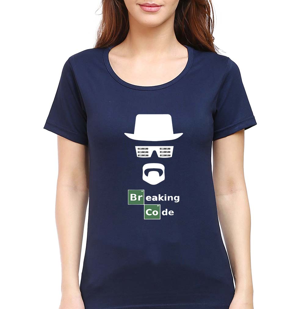 Geek Coder T-Shirt for Women-Navy Blue-Ektarfa.online