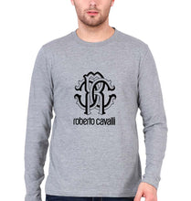 Load image into Gallery viewer, Roberto Cavalli Full Sleeves T-Shirt for Men-Grey Melange-Ektarfa.online
