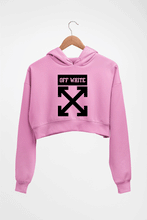 Load image into Gallery viewer, Off White Crop HOODIE FOR WOMEN-Light Baby Pink-Ektarfa.online
