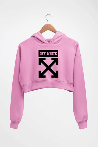 Off White Crop HOODIE FOR WOMEN-Light Baby Pink-Ektarfa.online