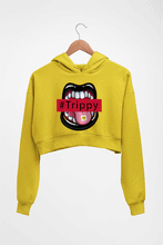 Load image into Gallery viewer, Trippy Crop HOODIE FOR WOMEN-Mustard Yellow-Ektarfa.online
