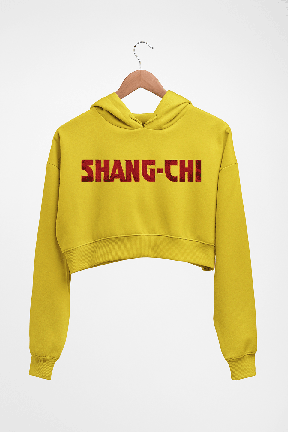 Shang-Chi Crop HOODIE FOR WOMEN-Mustard Yellow-Ektarfa.online