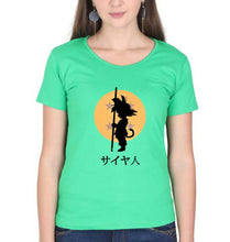 Load image into Gallery viewer, Dragon Ball Goku T-Shirt for Women-Flag Green-Ektarfa.online
