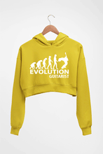 Load image into Gallery viewer, Guitarist Crop HOODIE FOR WOMEN-Mustard Yellow-Ektarfa.online
