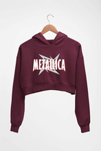 Load image into Gallery viewer, Metallica Crop HOODIE FOR WOMEN-Maroon-Ektarfa.online
