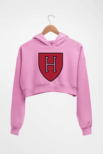 Harvard Crop HOODIE FOR WOMEN-Light Baby Pink-Ektarfa.online
