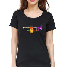 Load image into Gallery viewer, Trumpet T-Shirt for Women-Black-Ektarfa.online
