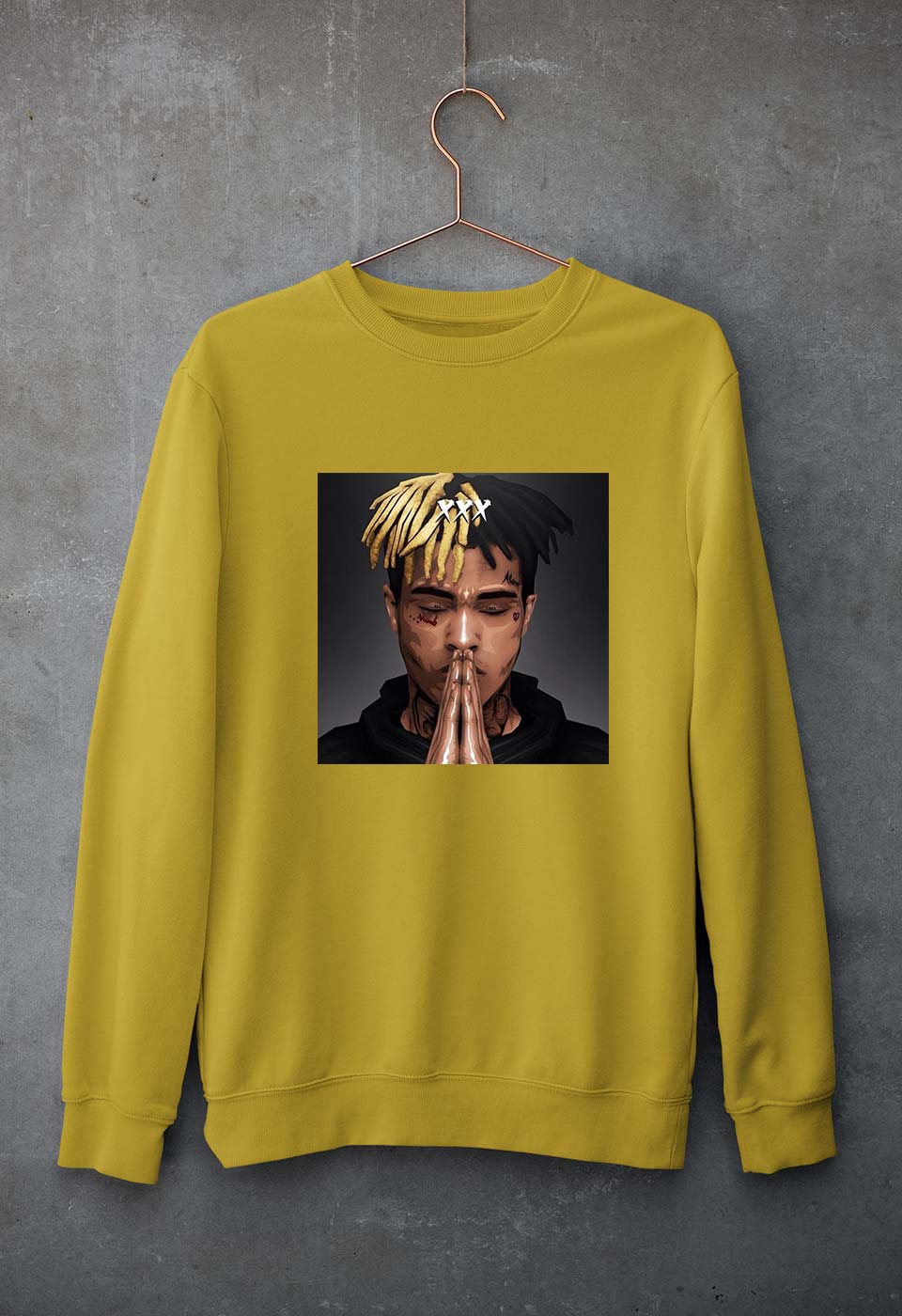 XXXTentacion Unisex Sweatshirt for Men/Women-Mustard Yellow-Ektarfa.online