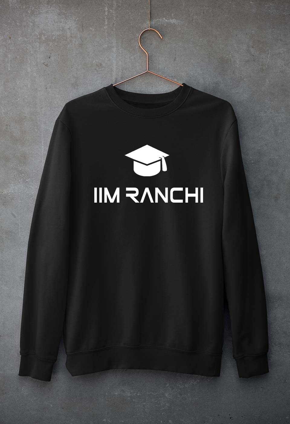 IIM Ranchi Unisex Sweatshirt for Men/Women-Black-Ektarfa.online