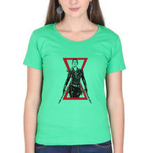 Load image into Gallery viewer, Black Widow T-Shirt for Womena-Flag Green-Ektarfa.online
