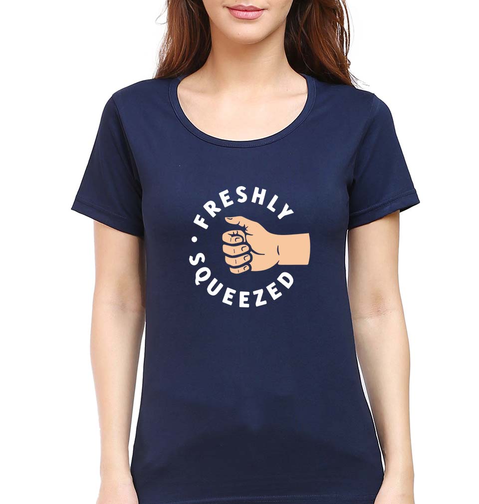 Orange Cassidy - Freshly Squeezed T-Shirt for Women-Navy Blue-Ektarfa.online