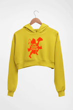 Load image into Gallery viewer, Hanuman Ji (God) Crop HOODIE FOR WOMEN-Mustard Yellow-Ektarfa.online
