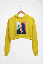 Load image into Gallery viewer, Billie Eilish Crop HOODIE FOR WOMEN-Mustard Yellow-Ektarfa.online
