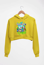 Load image into Gallery viewer, Minecraft Crop HOODIE FOR WOMEN-Mustard yellow-Ektarfa.online
