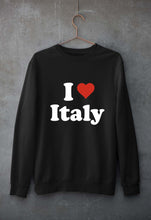Load image into Gallery viewer, I Love Italy Unisex Sweatshirt for Men/Women-Black-Ektarfa.online
