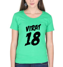 Load image into Gallery viewer, Virat Kohli T-Shirt for Women-Flag Green-Ektarfa.online
