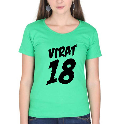Virat Kohli T-Shirt for Women-Flag Green-Ektarfa.online