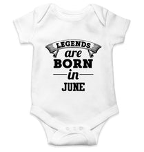 Load image into Gallery viewer, Legends are Born in JunE Kids Romper For Baby Boy/Girl-0-5 Months(18 Inches)-White-Ektarfa.online
