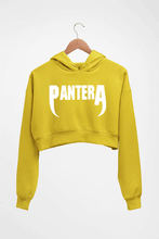 Load image into Gallery viewer, Pantera Crop HOODIE FOR WOMEN-Mustard Yellow-Ektarfa.online
