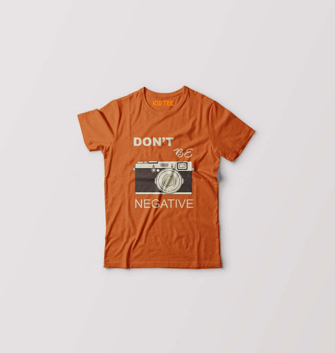 don't be negative Kids T-Shirt for Boy/Girl-Orange-Ektarfa.online