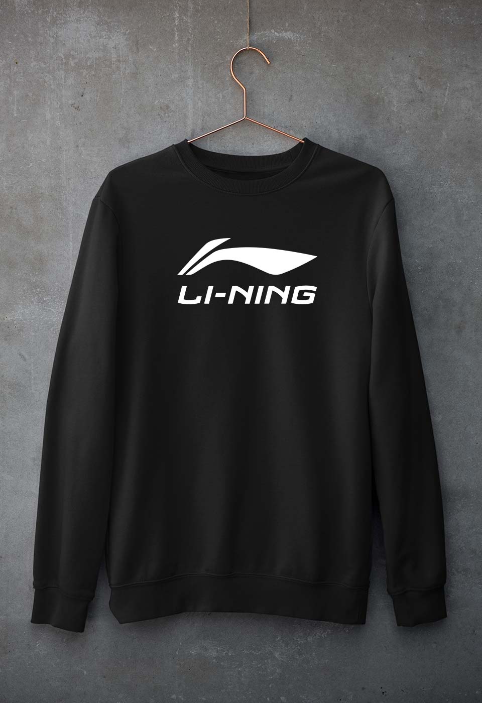 Li-Ning Unisex Sweatshirt for Men/Women-Black-Ektarfa.online