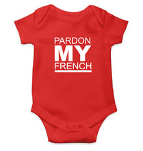 Load image into Gallery viewer, Pardon My French Kids Romper For Baby Boy/Girl-0-5 Months(18 Inches)-RED-Ektarfa.online
