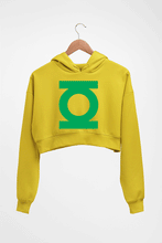 Load image into Gallery viewer, Green Lantern Superhero Crop HOODIE FOR WOMEN-Mustard Yellow-Ektarfa.online
