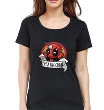 Load image into Gallery viewer, Deadpool Unicorn T-Shirt for Women-Black-Ektarfa.online
