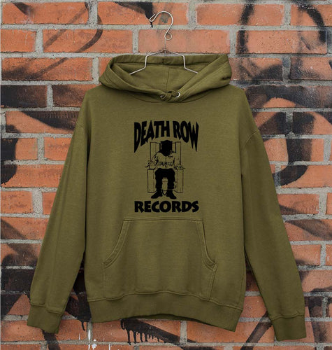 Death Row Records Unisex Hoodie for Men/Women-Olive Green-Ektarfa.online