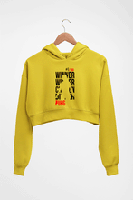 Load image into Gallery viewer, PUBG Winner Winner Chicken Dinner Crop HOODIE FOR WOMEN-Mustard yellow-Ektarfa.online
