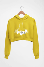 Load image into Gallery viewer, Batman Superhero Crop HOODIE FOR WOMEN-Mustard Yellow-Ektarfa.online
