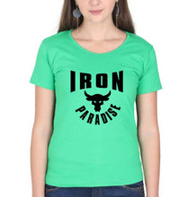 Load image into Gallery viewer, Iron Paradise T-Shirt for Women-Flag Green-Ektarfa.online
