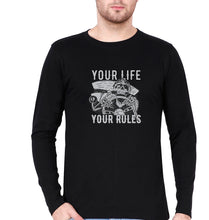 Load image into Gallery viewer, Skull Full Sleeves T-Shirt for Men-Black-Ektarfa.online
