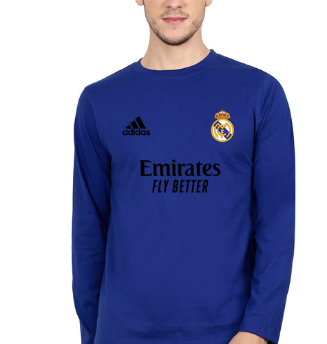 Real Madrid 2021-22 Full Sleeves T-Shirt for Men-Royal Blue-Ektarfa.online