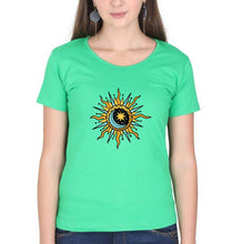 Load image into Gallery viewer, Psychedelic Chakra T-Shirt for Women-Flag Green-Ektarfa.online
