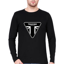 Load image into Gallery viewer, Triumph Full Sleeves T-Shirt for Men-S(38 Inches)-Black-Ektarfa.online
