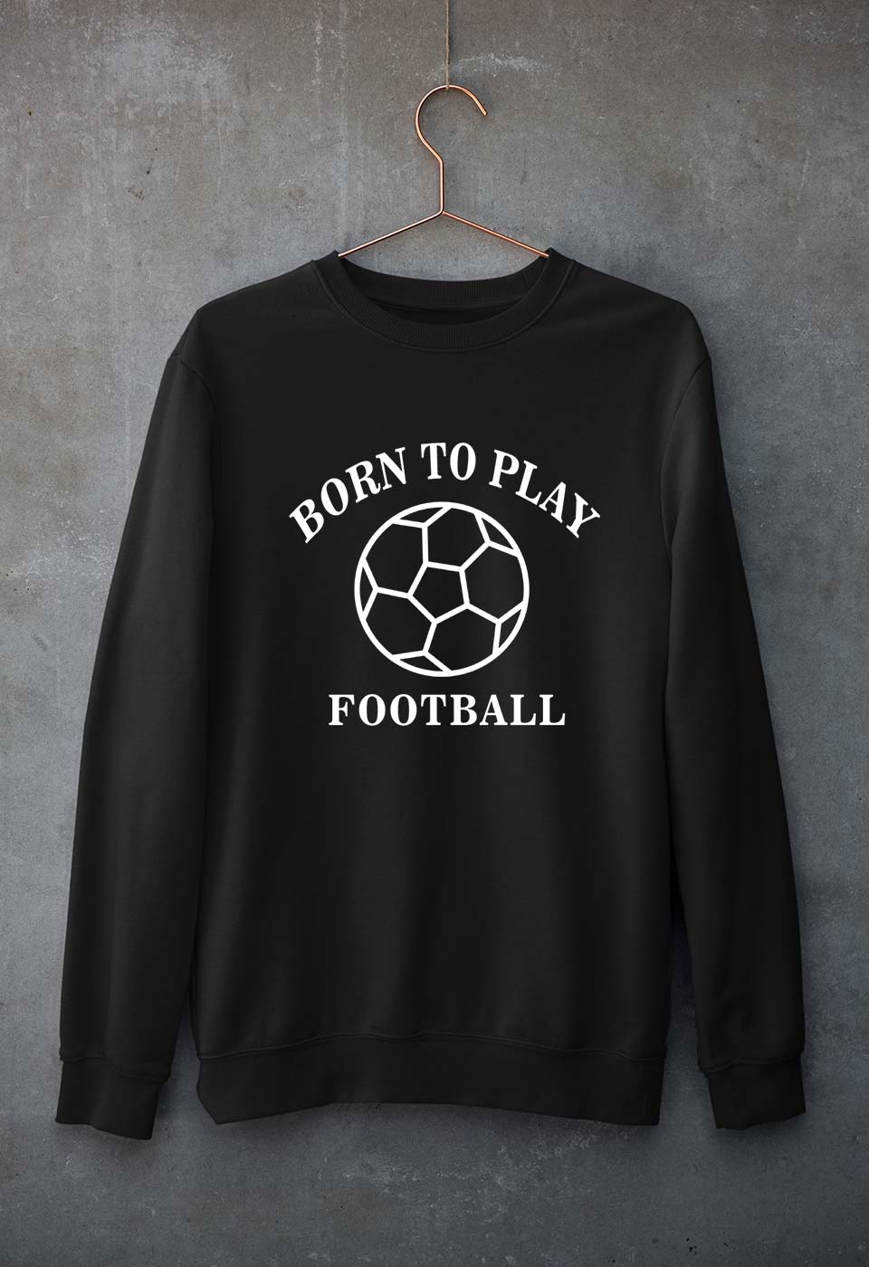 Play Football Unisex Sweatshirt for Men/Women-Black-Ektarfa.online