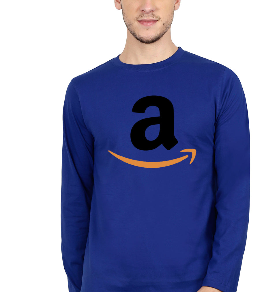 Amazon Full Sleeves T-Shirt for Men-Royal Blue-Ektarfa.online